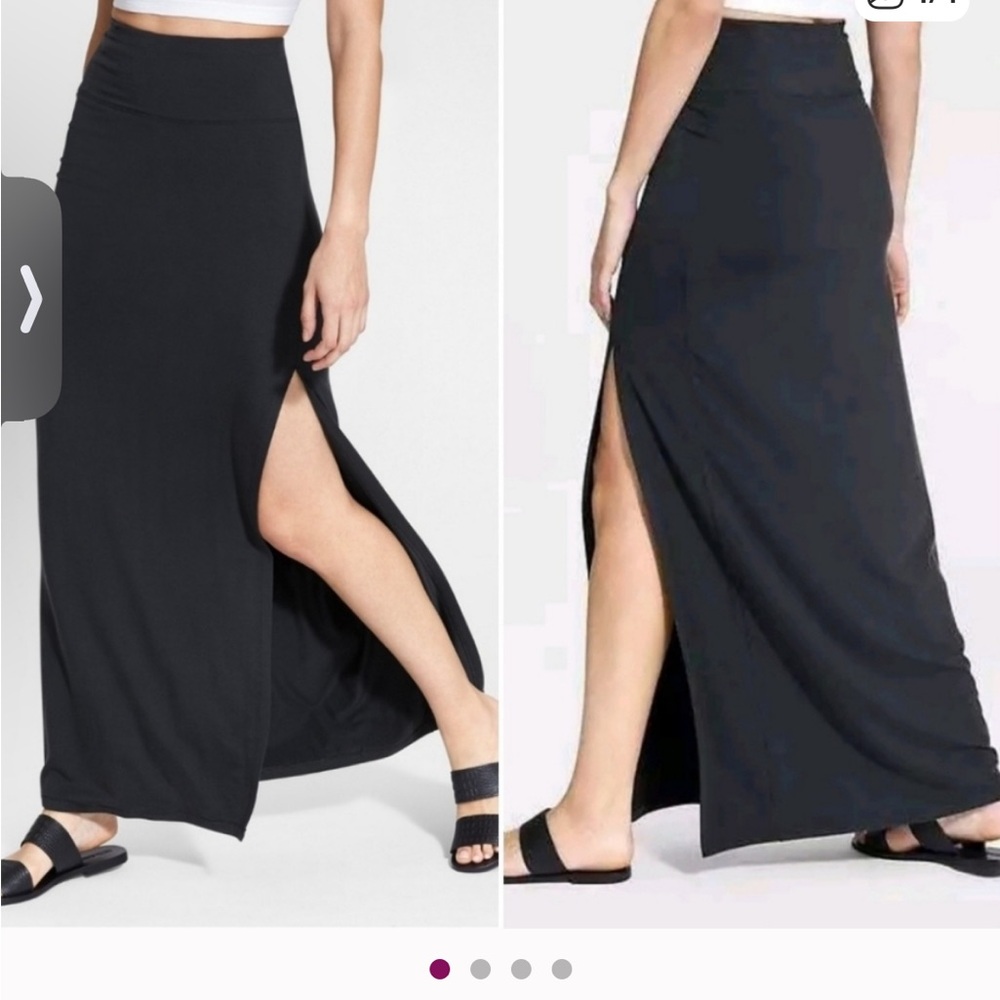 Athleta black maxi skirt size XS